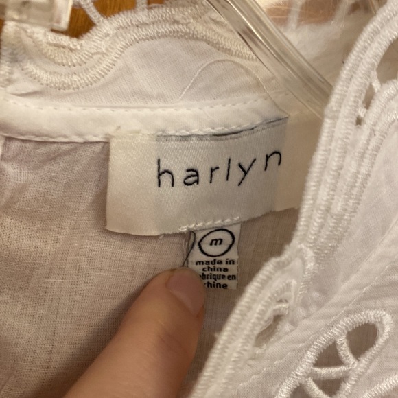 Anthropologie Harlyn White Lace Blouse medium boho - Picture 3 of 4
